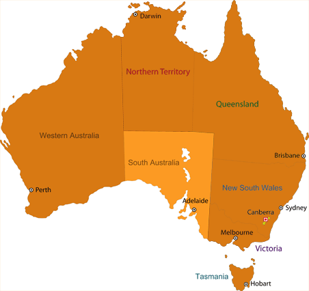 Map of Australia